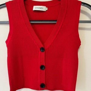 Chosen By Tuchuzy » Red Knitted Top